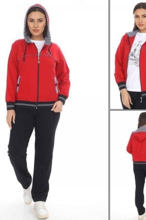 217550 TOPTAN KIRMIZI EŞOFMAN TAKIM