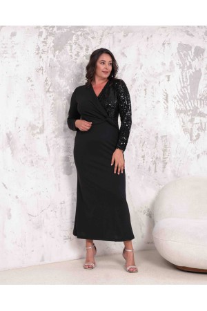 217736 TOPTAN SİYAH ELBİSE