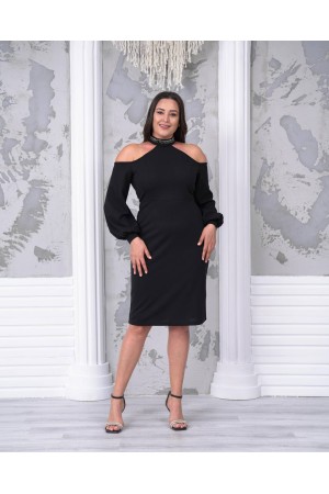 217778 TOPTAN SİYAH ELBİSE