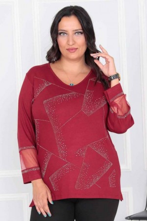 217801 burgundy BLOUSE