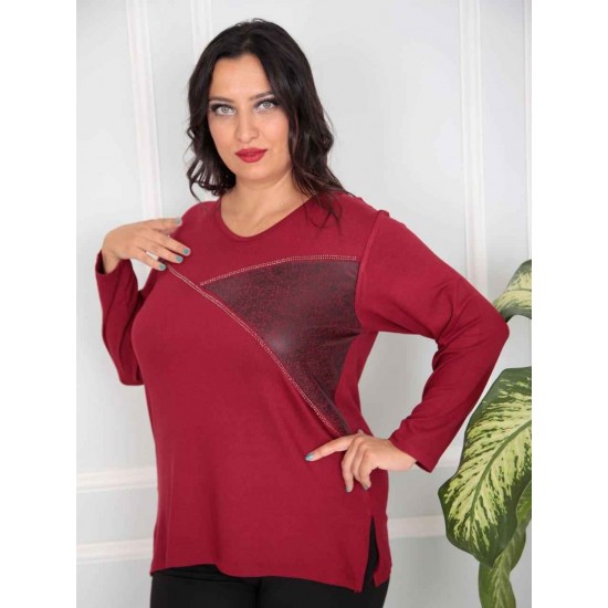 217802 burgundy BLOUSE