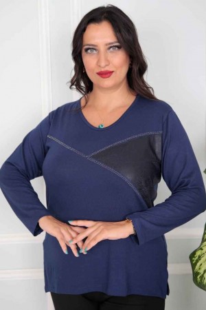 217804 Navy blue BLOUSE