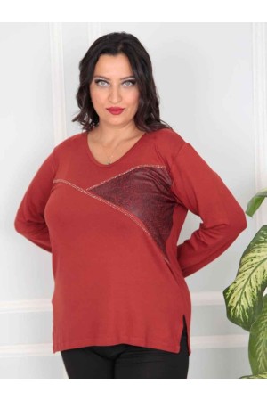 217806 TOPTAN KIRMIZI BLUZ