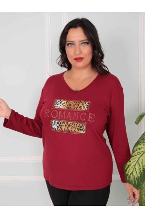 217810 TOPTAN BORDO BLUZ