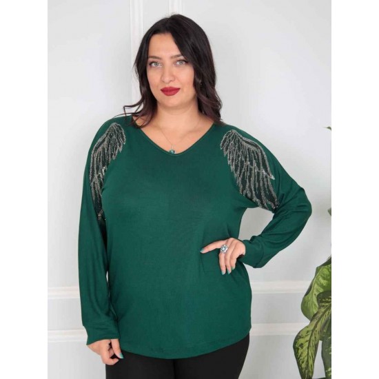 217814 Emerald Green BLOUSE