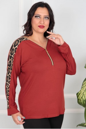 217816 TOPTAN BORDO BLUZ