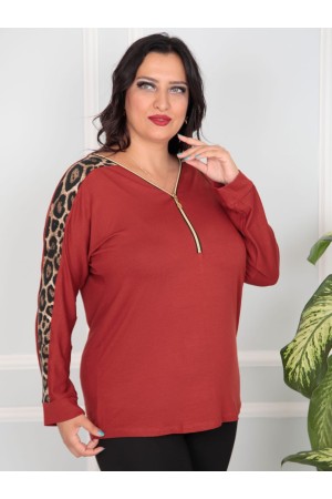 217816 TOPTAN BORDO BLUZ