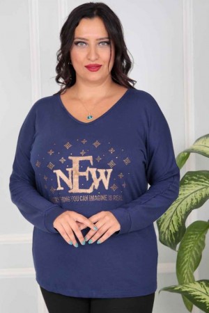 217819 Navy blue BLOUSE
