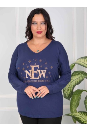 217819 TOPTAN LACİVERT BLUZ