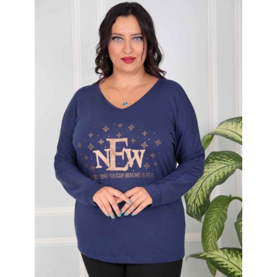 217819 Navy blue BLOUSE