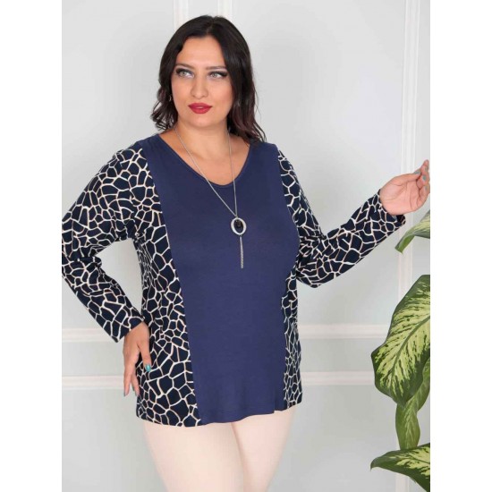 217822 Navy blue BLOUSE