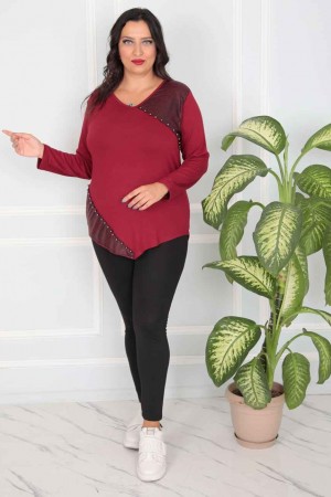 217829 burgundy BLOUSE