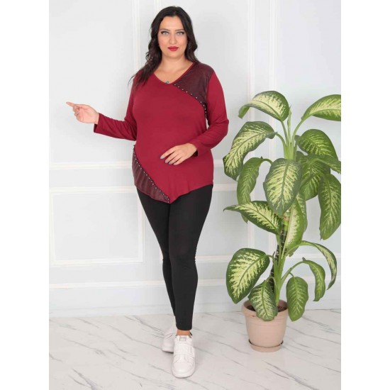 217829 burgundy BLOUSE