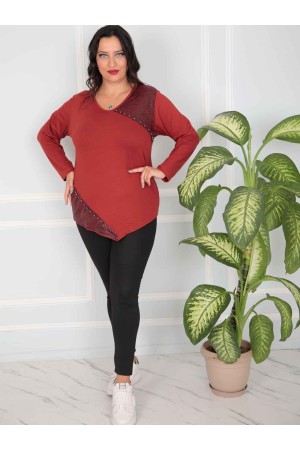 217830 TOPTAN KIRMIZI BLUZ
