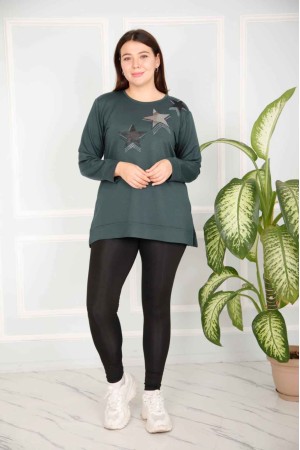 217834 TOPTAN ZÜMRÜT YEŞİL SWEAT