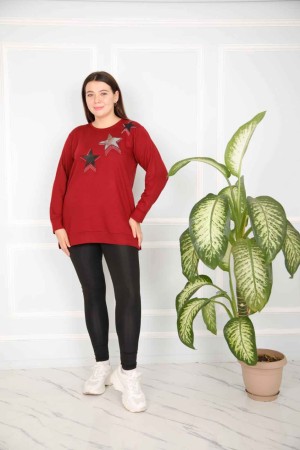 217838 TOPTAN KIRMIZI SWEAT