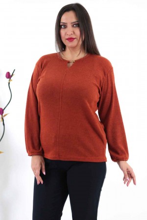 217842 TOPTAN KİREMİT BLUZ