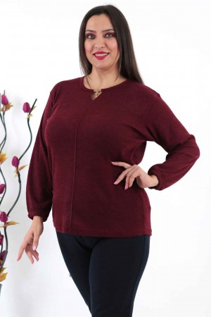 217843 TOPTAN BORDO BLUZ