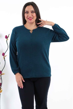 217844 TOPTAN TURKUAZ BLUZ