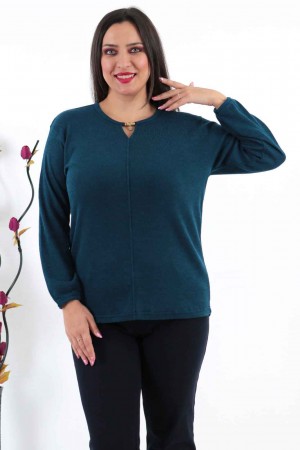 217844 turquoise BLOUSE