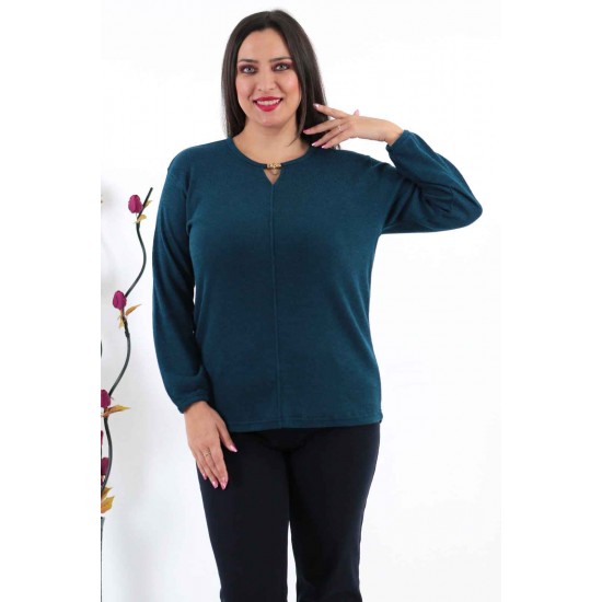 217844 turquoise BLOUSE