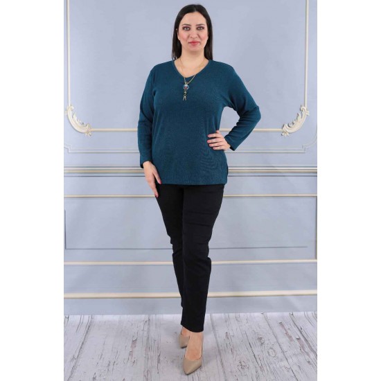 217849 turquoise BLOUSE