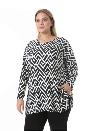 217922 TOPTAN DESENLİ BLUZ