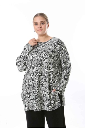 217951 TOPTAN DESENLİ BLUZ