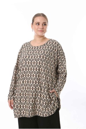 217954 TOPTAN DESENLİ BLUZ