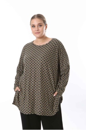 217958 TOPTAN DESENLİ BLUZ