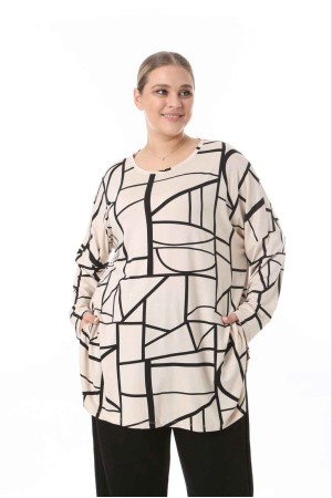 217969 TOPTAN DESENLİ BLUZ