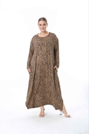 218018 TOPTAN DESENLİ ELBİSE