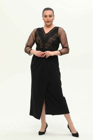 218022 TOPTAN SİYAH ELBİSE