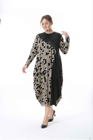 218037 TOPTAN DESENLİ ELBİSE