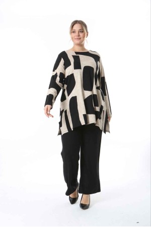 218038 TOPTAN DESENLİ PANTOLON TAKIM