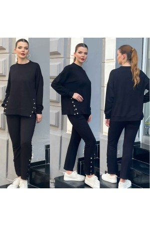 218041 TOPTAN SİYAH EŞOFMAN TAKIM