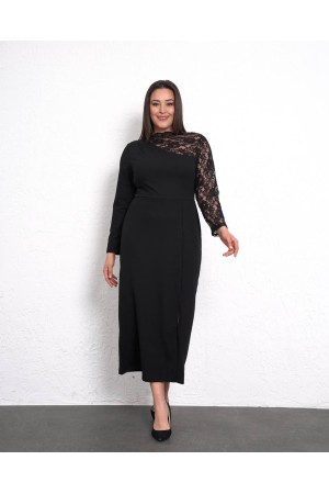 218058 TOPTAN SİYAH ELBİSE