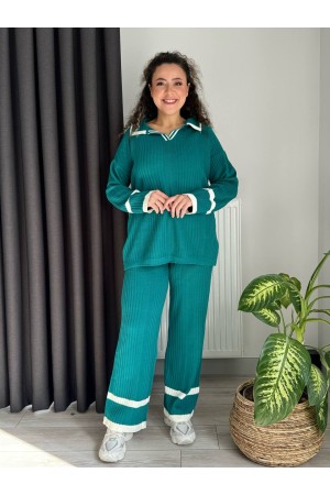 218083 TOPTAN YEŞİL PANTOLON TAKIM