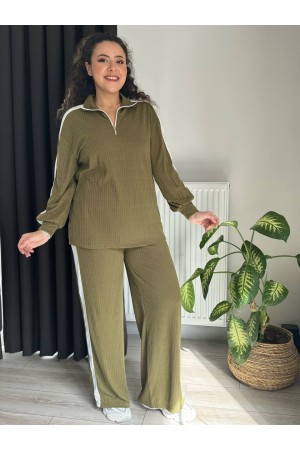 218088 TOPTAN HAKİ EŞOFMAN TAKIM