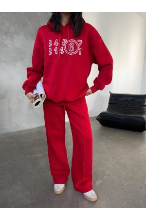 218180 TOPTAN KIRMIZI EŞOFMAN TAKIM