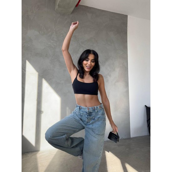 218189 TOPTAN GRİ KOT PANTOLON