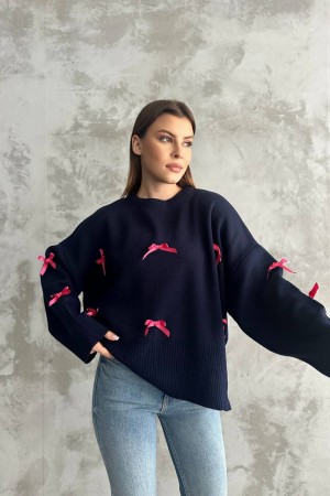 218210 TOPTAN LACİVERT KAZAK