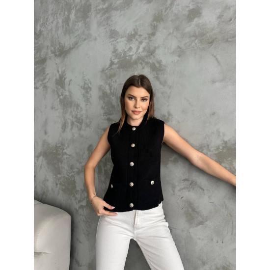 218214 black WAISTCOAT