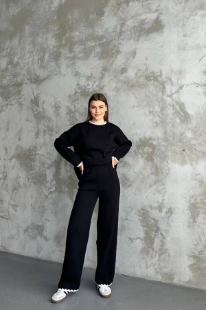 218224 black Pants suit