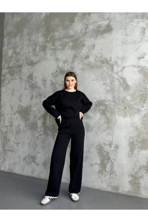 218224 TOPTAN SİYAH PANTOLON TAKIM