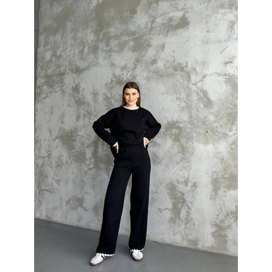 218224 black Pants suit