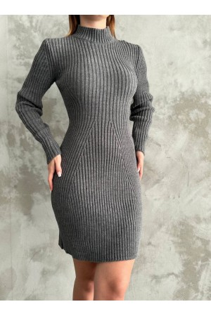 218234 TOPTAN ANTRASİT ELBİSE