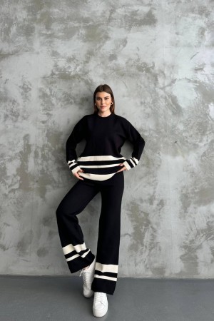 218238 black Pants suit