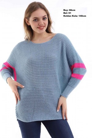 218273 TOPTAN BEBE MAVİ KAZAK