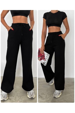 218291 TOPTAN SİYAH EŞOFMAN ALTI